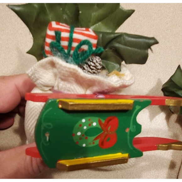 Christmas sack ornament pair vintage - Picture 2 of 7